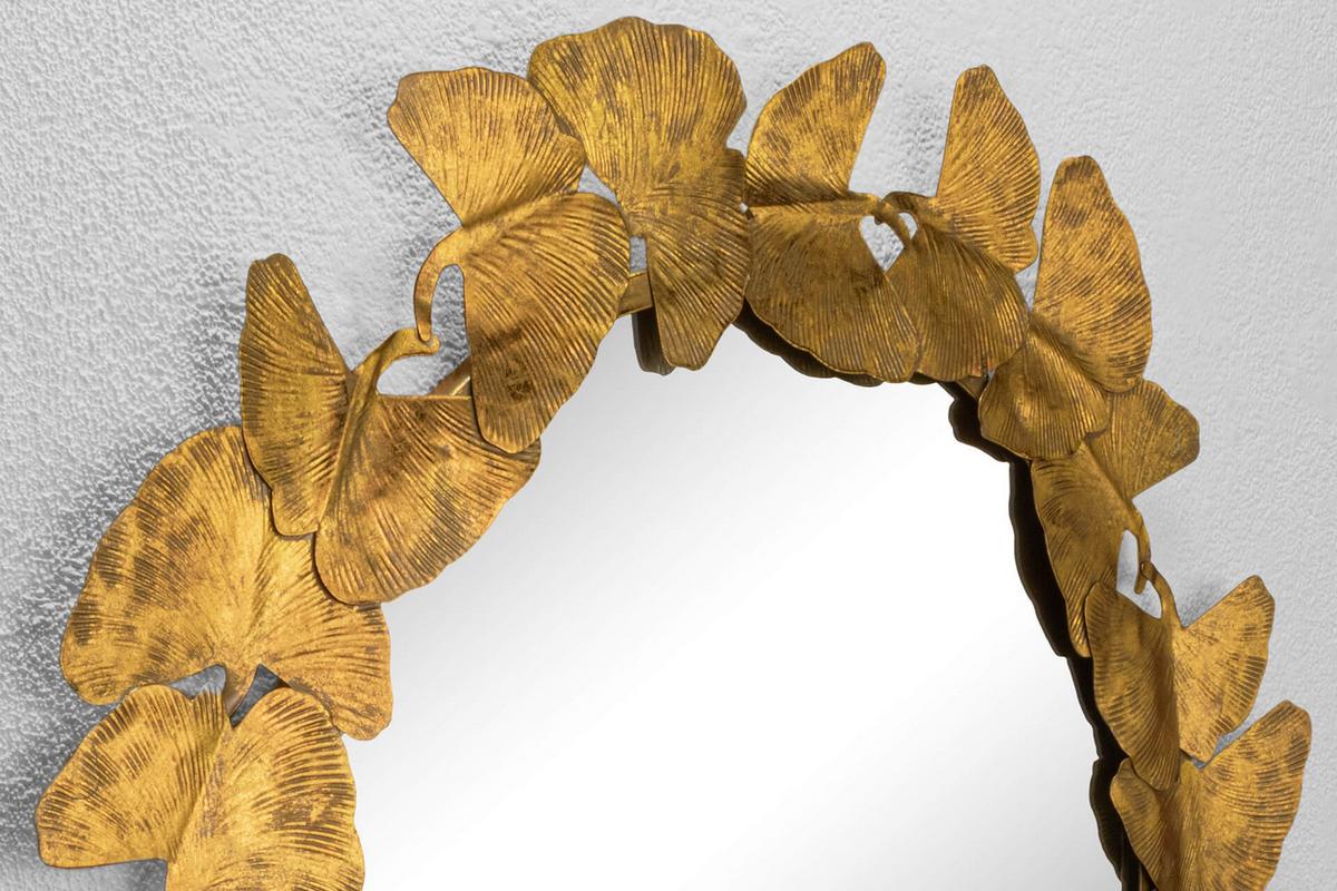 WANDSPIEGEL Gold 80/80 cm - Goldfarben, Metall (10.5/80/5cm) - KUNSTLOFT