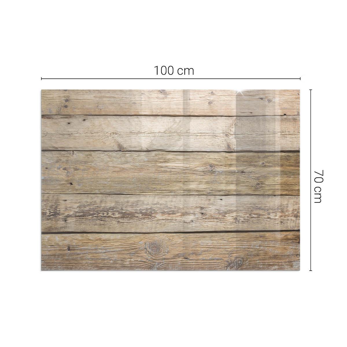 GLASPLATTE für Kamin 100x70 cm - Beige, Glas (100/70/0.4cm) - TULUP
