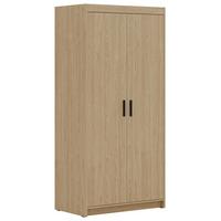 DREHTÜRENSCHRANK Elena mit 2 Türen, ohne Spiegel, Eiche Geölt - Eichefarben, Holzwerkstoff (90/190/53cm) - Beautysofa