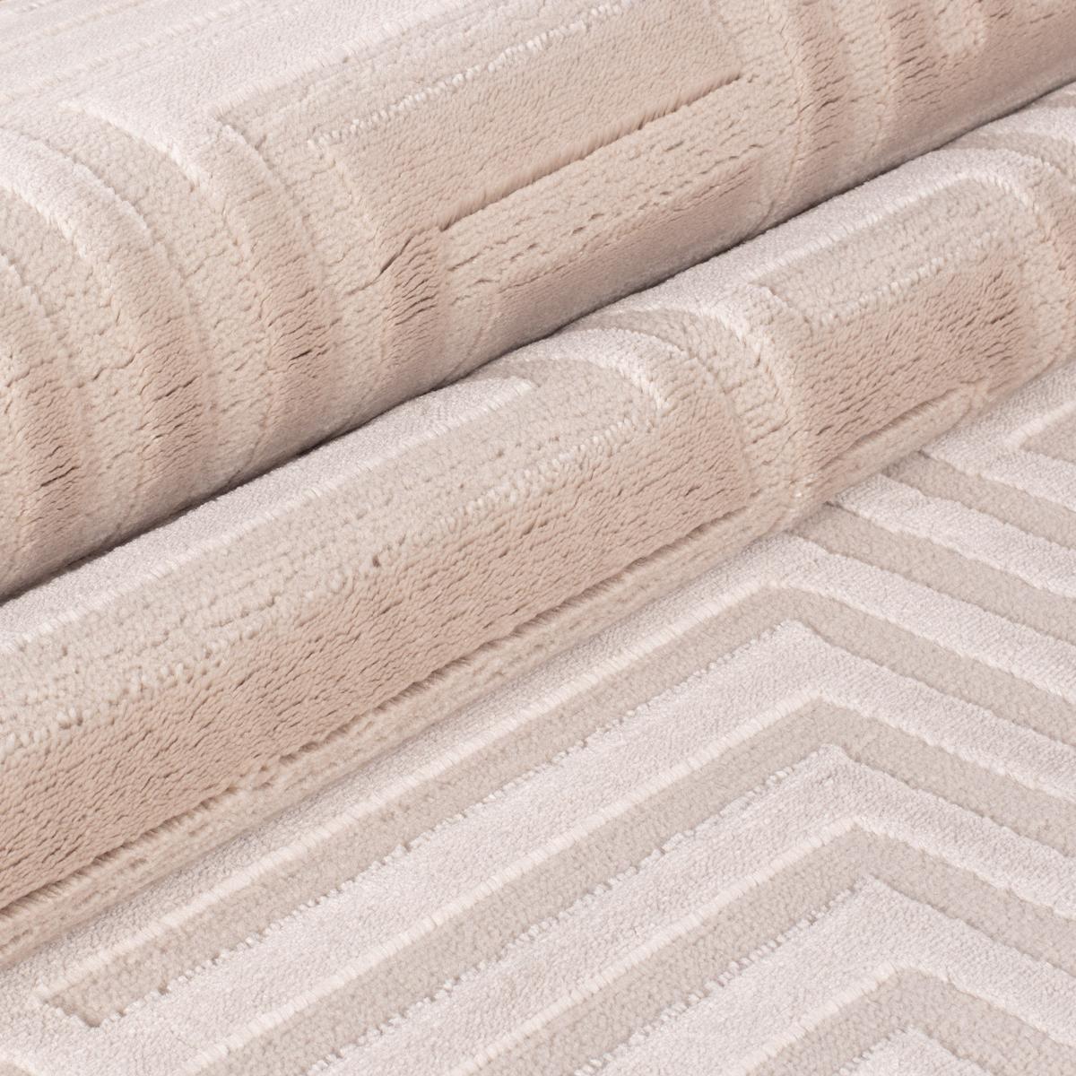 TEPPICH Kurzflor ILLER in Beige, mit 3D-Design, aus Jute, Florhöhe 12 mm, 120 x 170 cm - Beige, Textil (120/170cm) - KADIMA DESIGN