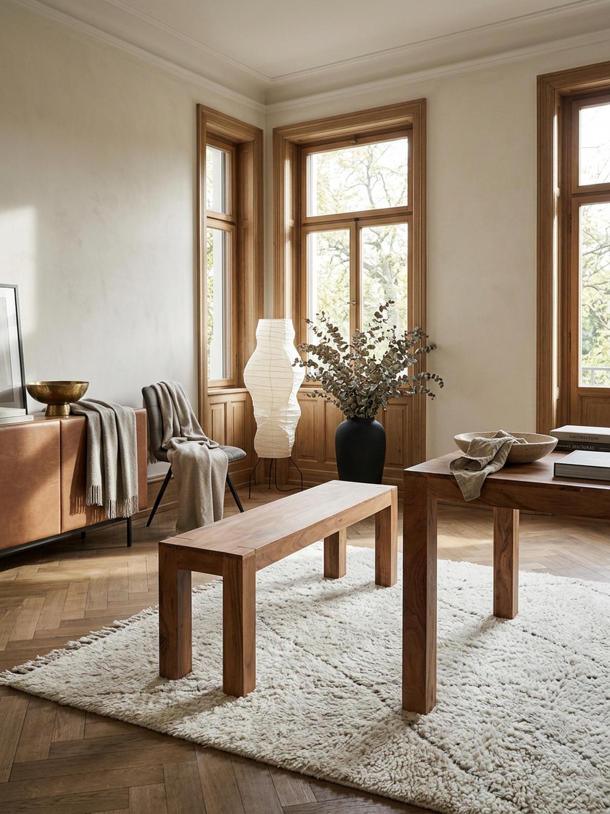SITZBANK Massivholz Landhausstil handgefertigt, Beige 120x35x45 cm - Beige, Holz (120/45/35cm) - KADIMA DESIGN