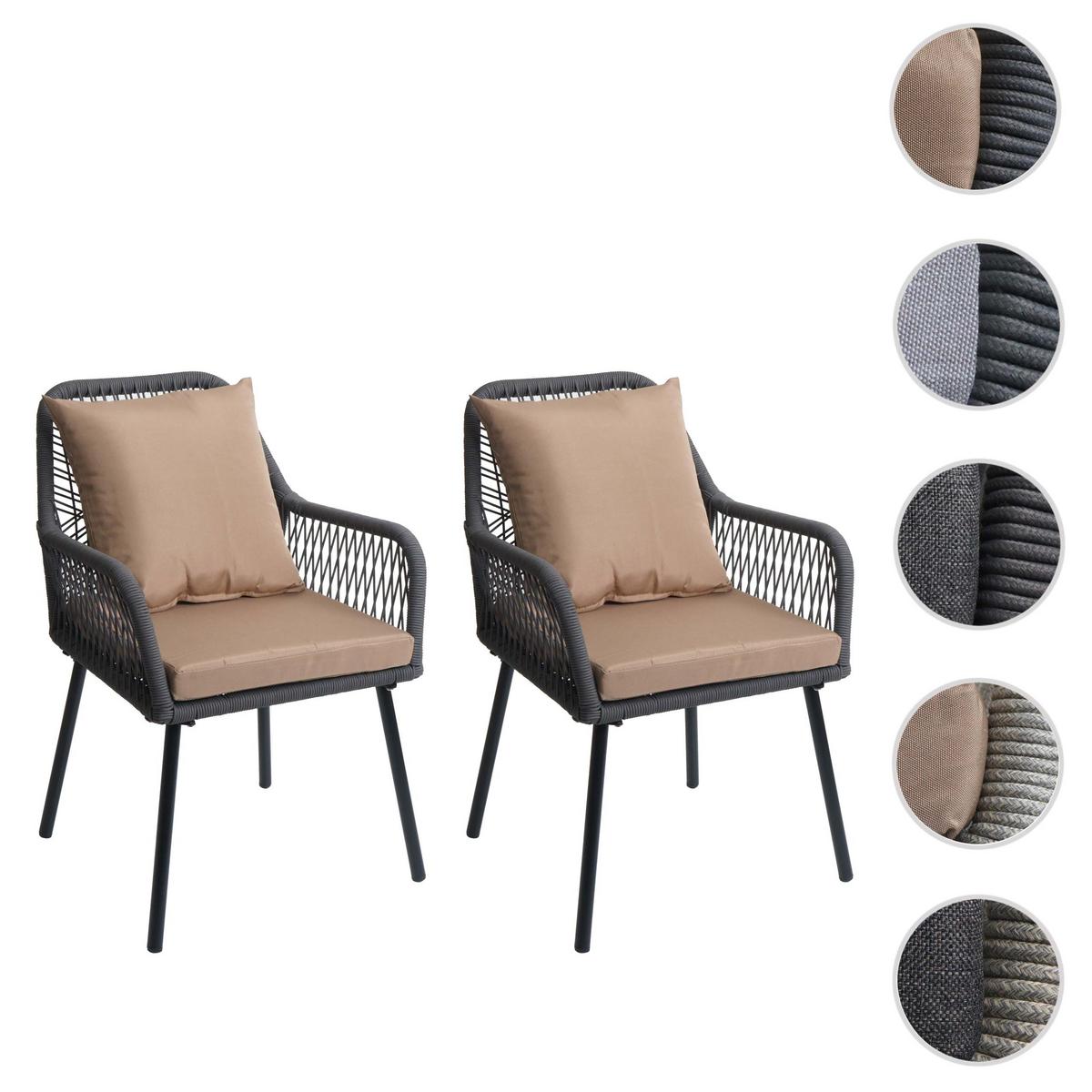 GARTENSTUHL Anthrazit, Taupe - Taupe/Anthrazit, Textil (54/81/62cm) - MCW