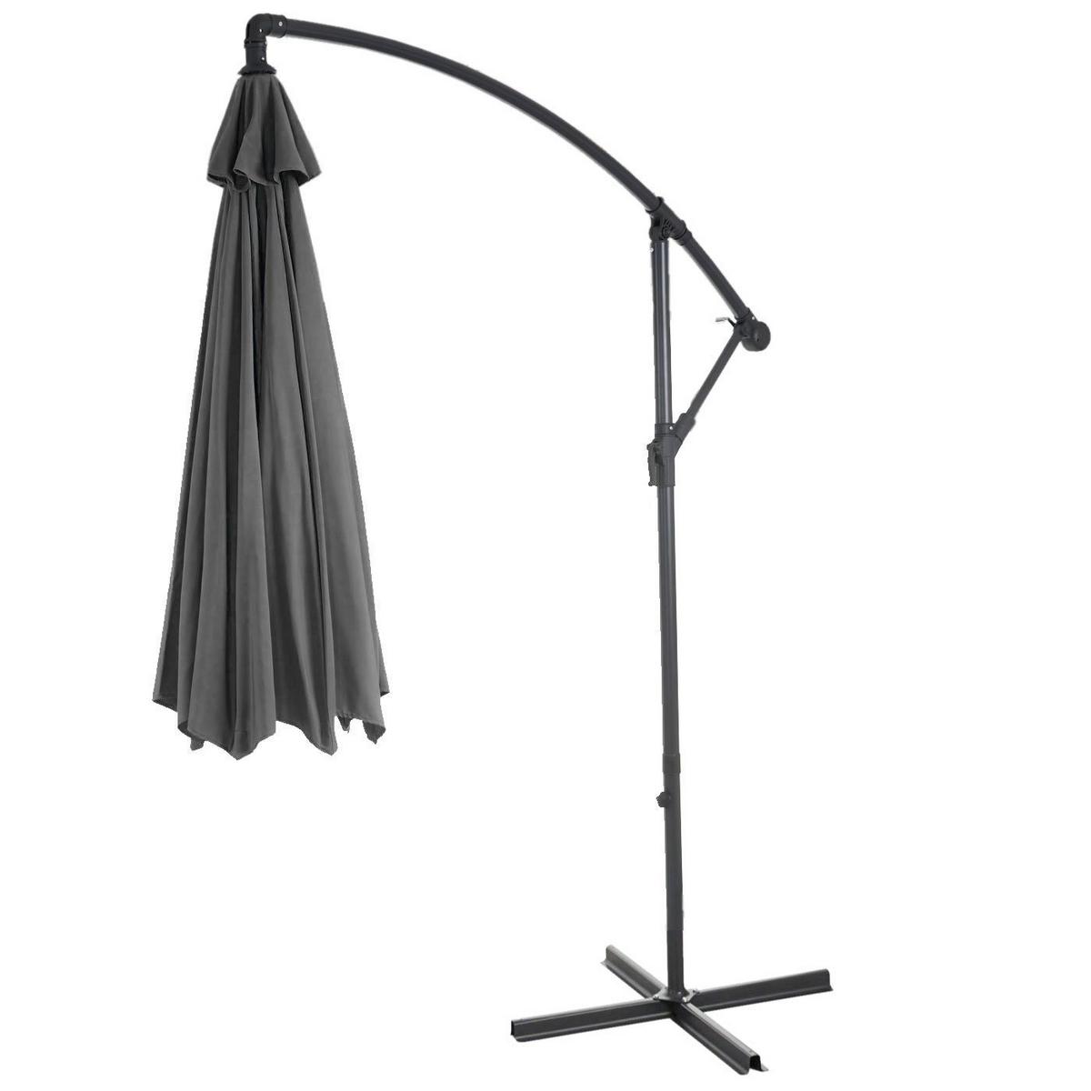 AMPELSCHIRM Grau - Grau, Textil (360/295cm) - MCW