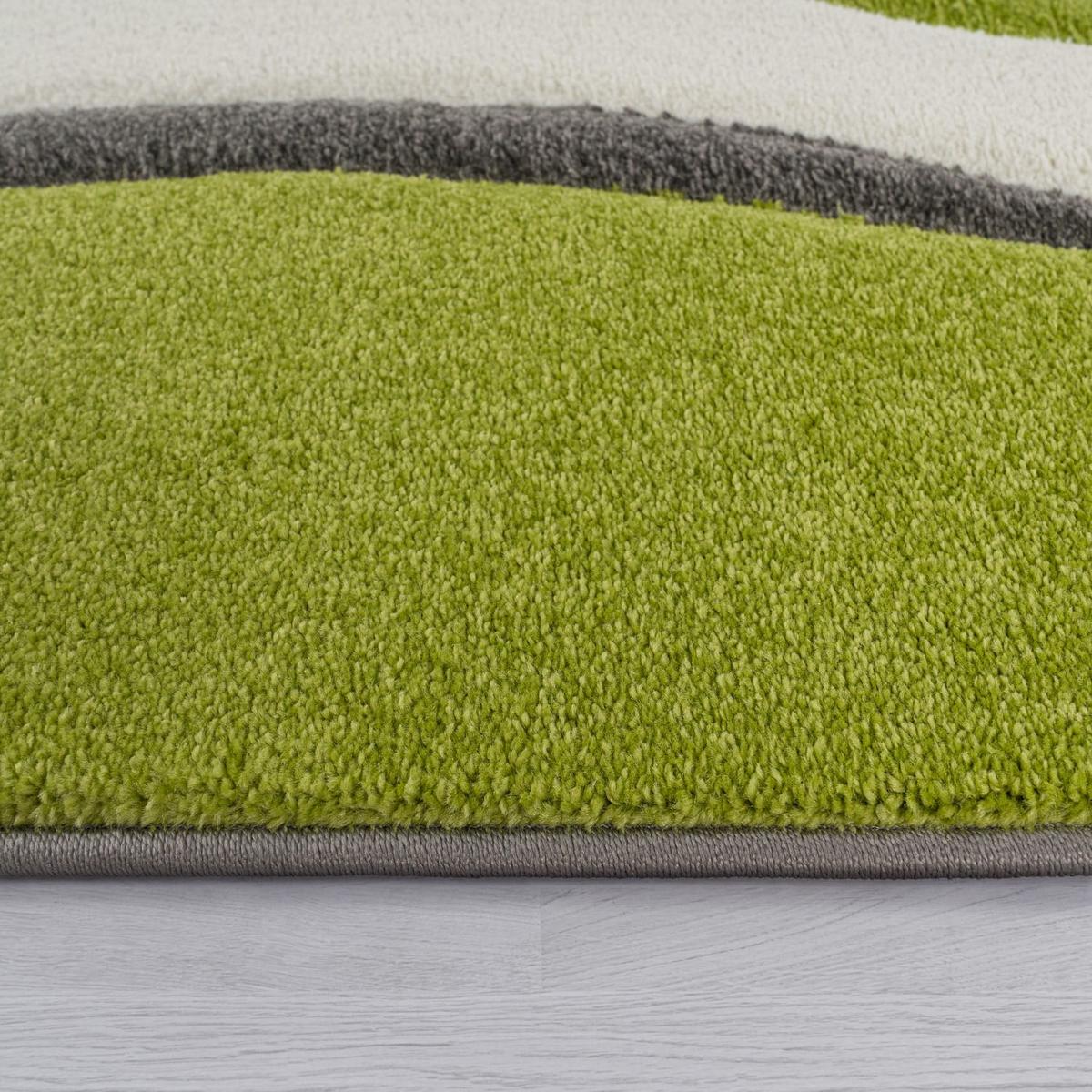 KURZFLORTEPPICH, kariert, Florhöhe 12 mm, Grün, 60 x 110 cm - Grün, Textil (110/60cm) - KADIMA DESIGN