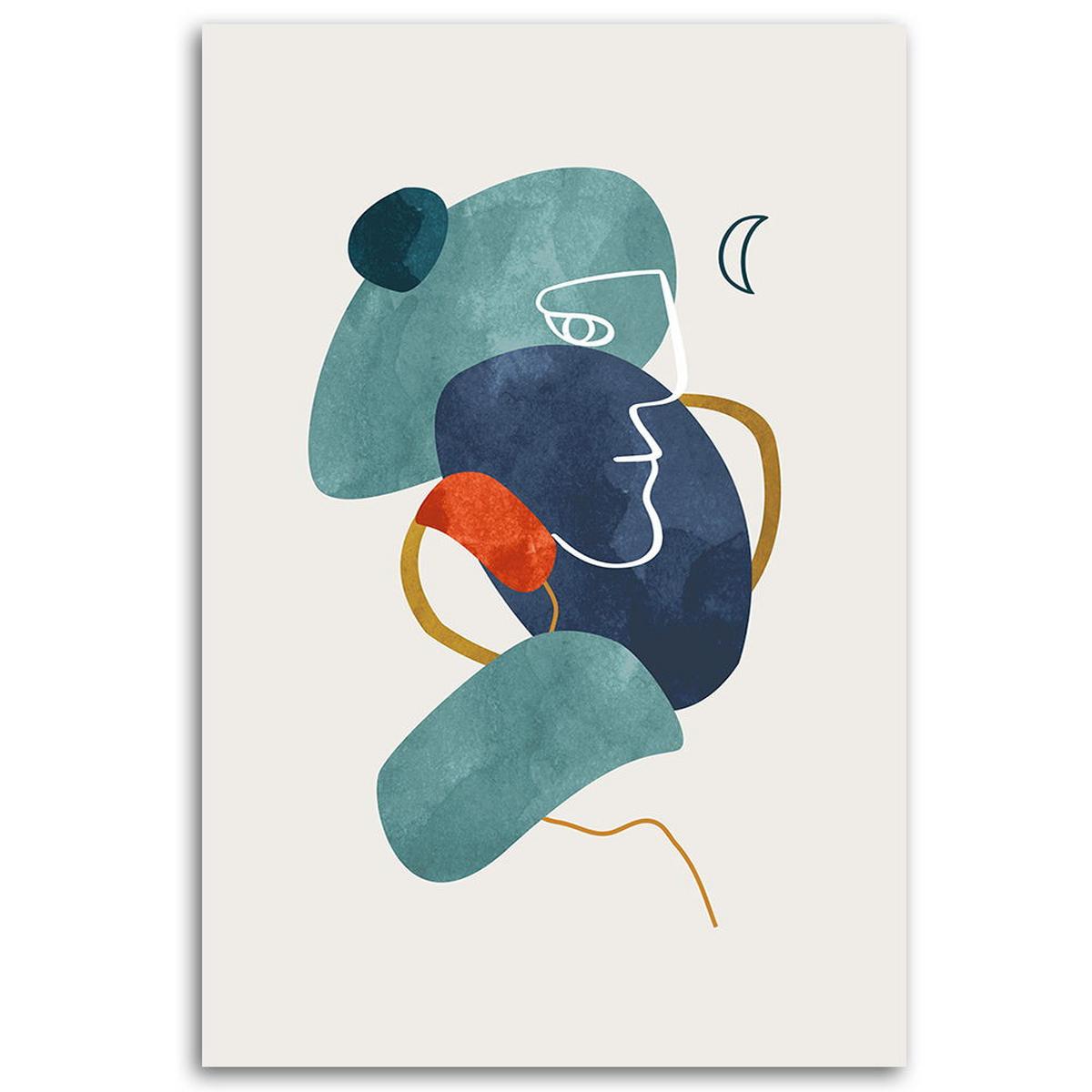 KUNSTDRUCK Blau 40/60 cm - Blau, Textil (40/60cm) - KUNSTLOFT