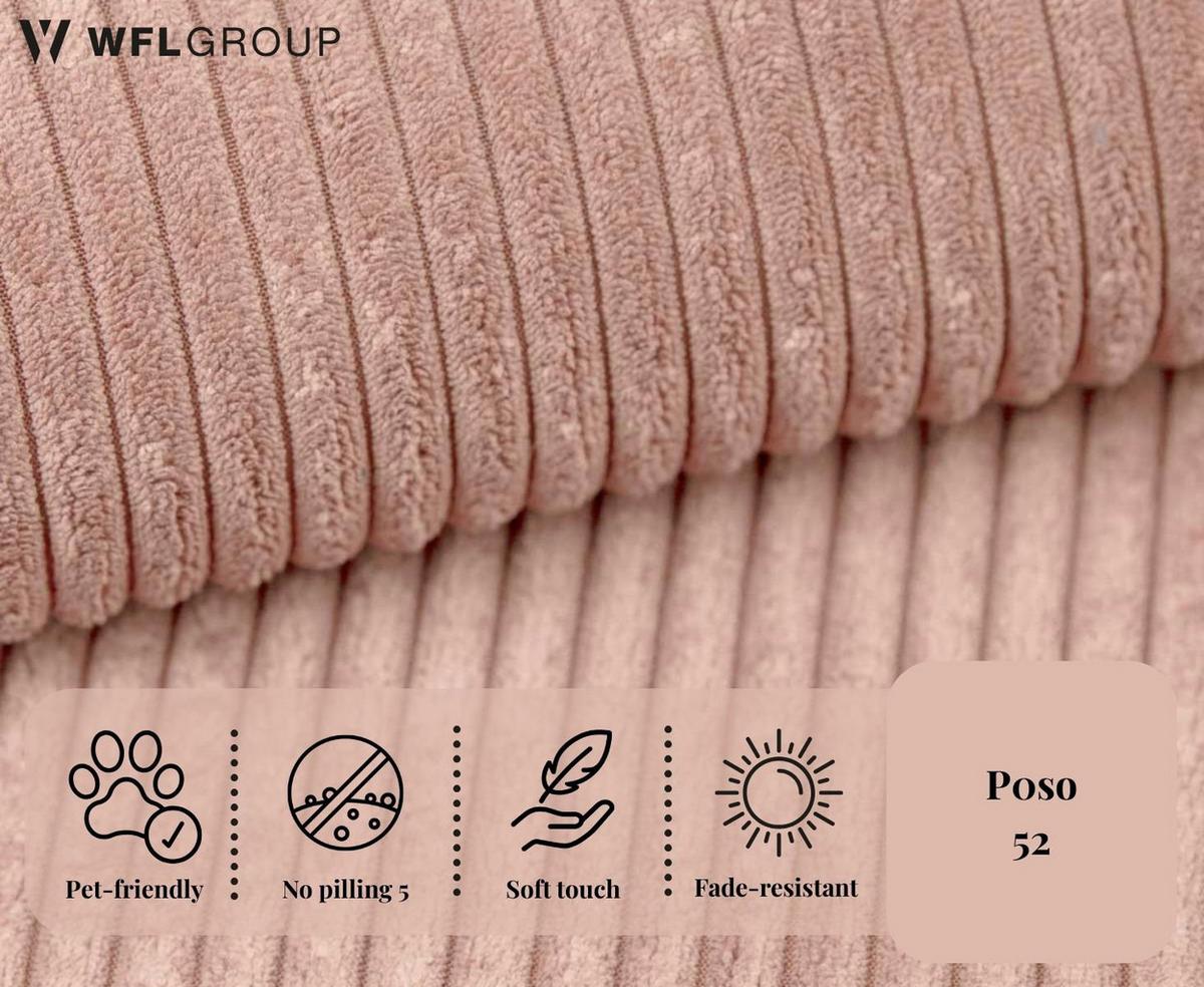 SCHLAFSOFA Lilo mit Bettkasten, Rosa Cordstoff 120/86/101 cm - Schwarz/Rosa, Kunststoff/Textil (120/86/101cm) - WFL GROUP