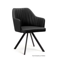 ARMLEHNSTUHL (8er-Set) Delia 58x81x60 Schwarz/Anthrazit - Anthrazit/Schwarz, Kunststoff (60/81/58cm) - 58aufmkessel