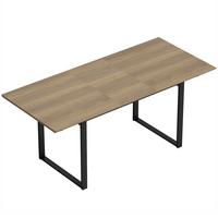AUSZIEHBARER Esstisch MDF Braun - Schwarz/Braun, Holzwerkstoff (180/80/75cm) - HOMCOM