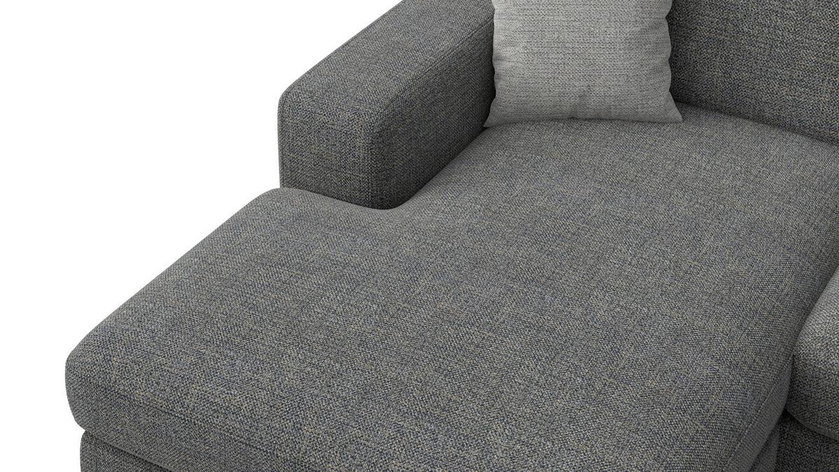 ECKSOFA OTTO 4-Sitzer, anthracit - Schwarz/Grau, Holz/Textil (279/159cm) - Wozimo