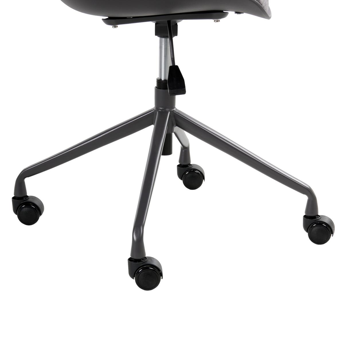 BÜROSTUHL Graphitgrau Gleeful - Graphitfarben/Schwarz, Textil (64/77/64cm) - Beliani