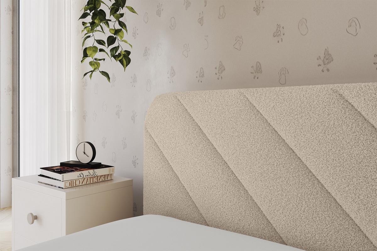 EINZELLBETT Jugendbett mit Bettkasten und Matratze H3/H4, Rechts - FIKY 90x200 Dunkelbeige - Taupe, Holzwerkstoff/Textil (90/200cm) - ALTDECOR