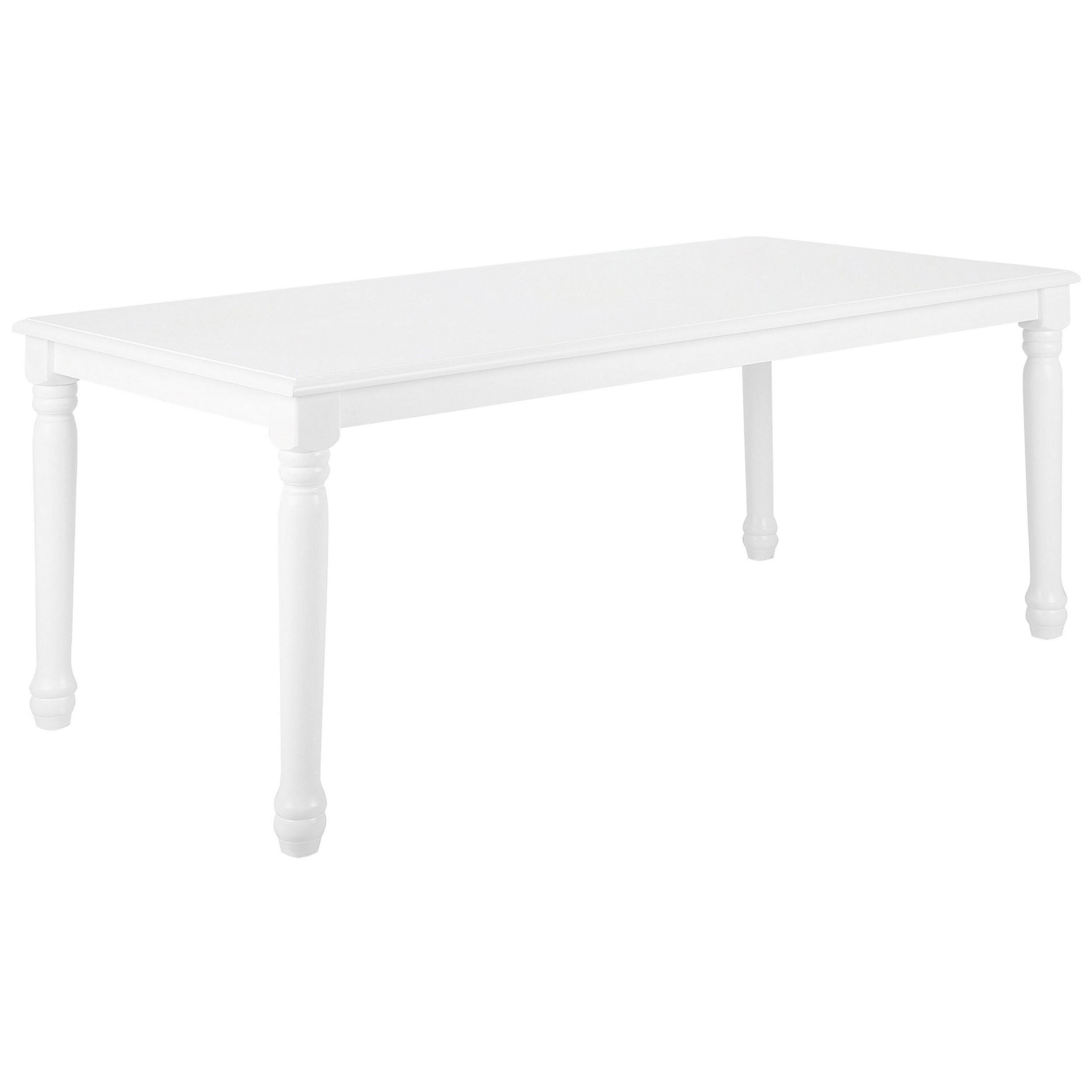 ESSTISCH 180/90/76 cm Weiß Rechteckig Cary - Weiß, Holzwerkstoff (180/90/76cm) - Beliani