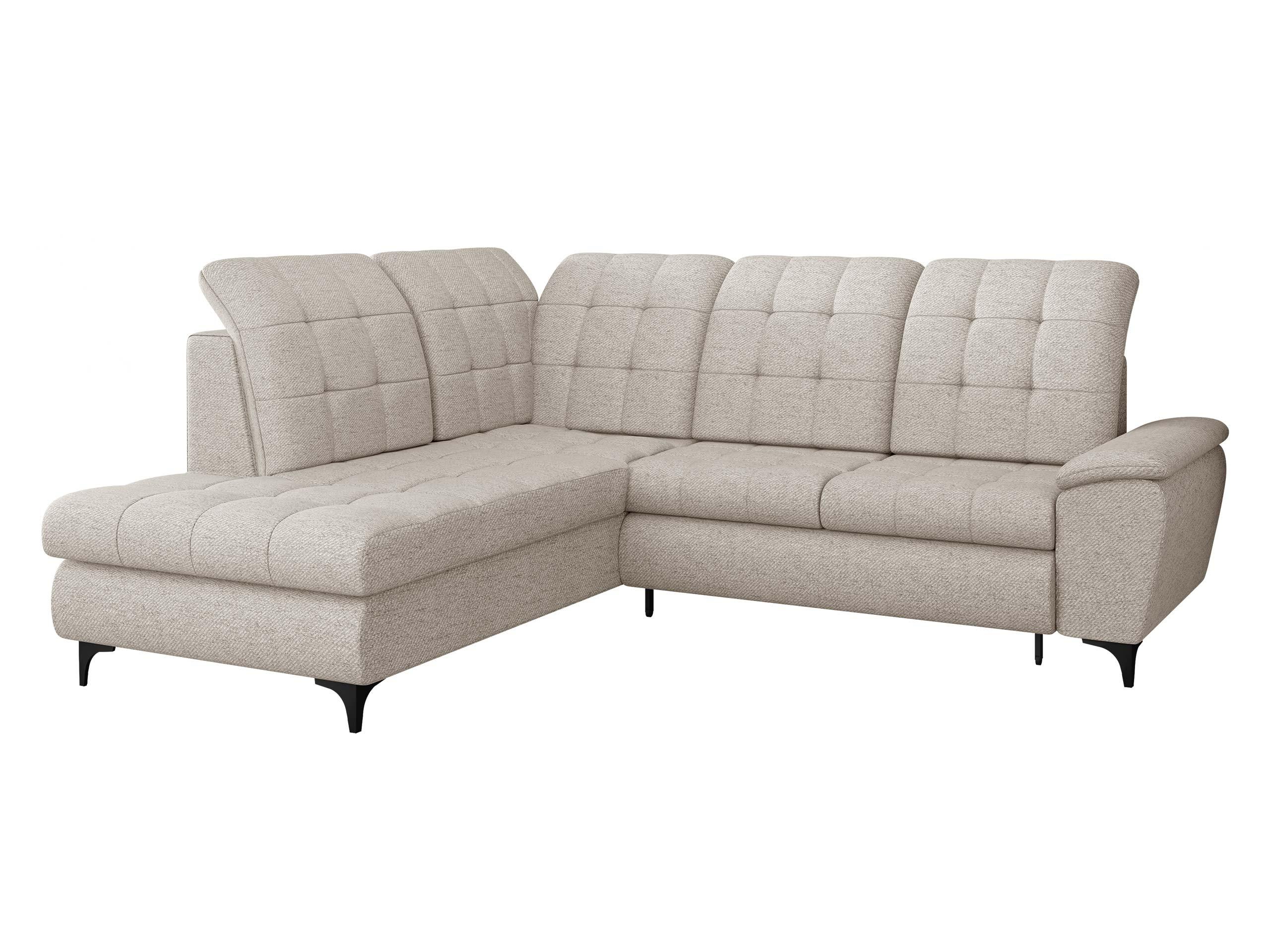 ECKSOFA Forest, Seite: Links - Creme/Schwarz, Holz/Textil (271/212cm) - MIRJAN24
