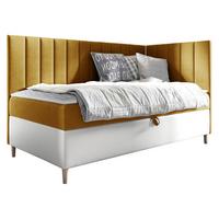 BOXBETT Maja Junior 3, Seite zum Öffnen des Bettkastens: Rechts - H3 - Gelb/Weiß, Holz (80/200cm) - MIRJAN24