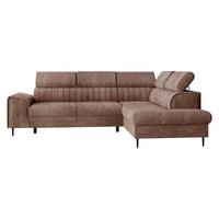 ECKSOFA Kadurin, Seite: Rechts - Schwarz/Braun, Holz/Kunststoff (276/206cm) - MIRJAN24