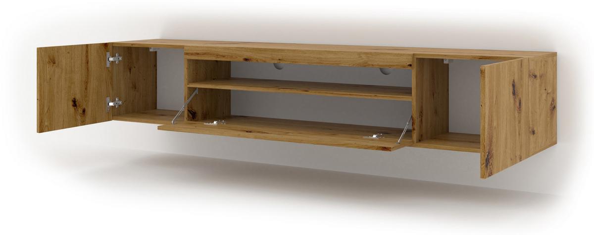 TV LOWBOARD Artisan Eiche 200/42/37 - Eiche Artisan, Holzwerkstoff (200/42/37cm) - RAUMHIRSCH FURNITURE