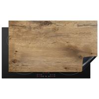 HERDABDECKPLATTE Holz - Braun - Holzoptik Induktionsschutz 91.2x52 cm - Eichefarben, Kunststoff (91.2/52/0.2cm) - MuchoWow