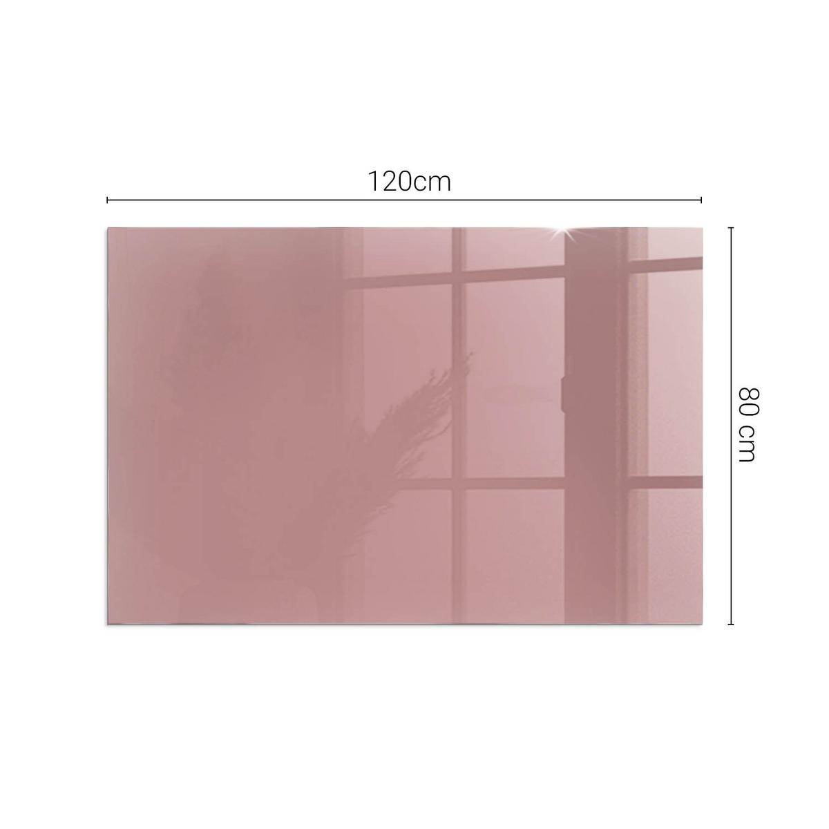 GLASPLATTE für Kamin 120x80 cm - Pink, Glas (120/80/0.4cm) - TULUP