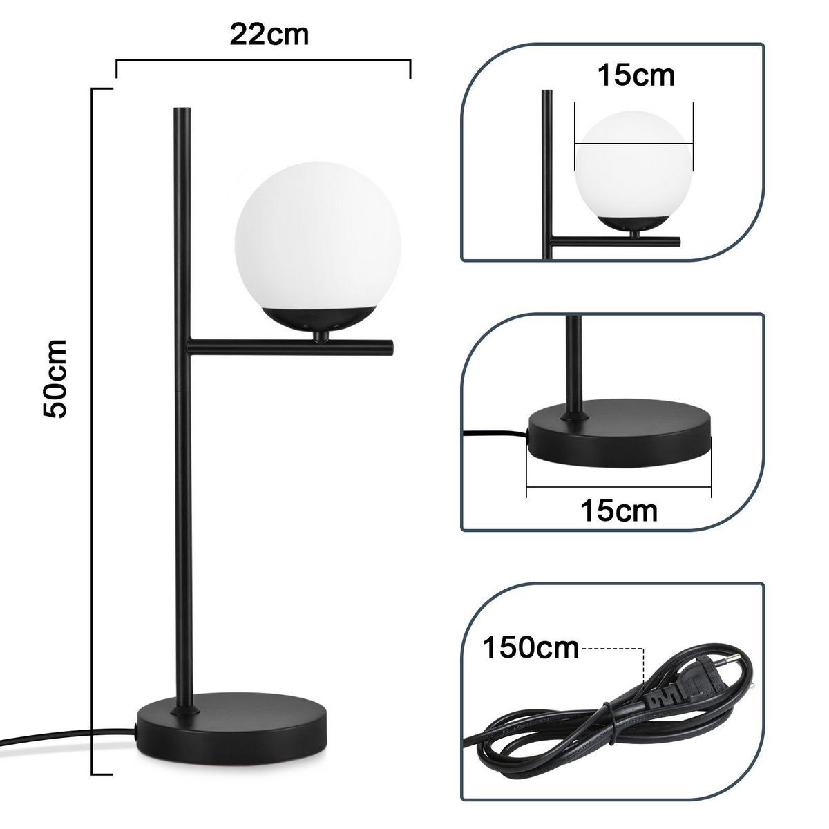 TISCHLEUCHTE Oase 22/22/50 cm - Schwarz, Metall (22/22/50cm) - Nettlife