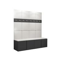 GARDEROBEN-SET Orion V - Graphitfarben/Weiß, Holzwerkstoff/Kunststoff (168/186/46cm) - MIRJAN24