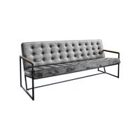 POLSTERBANK ARLY Grau Velvet - Grau, Textil (173/80/77cm) - KAWOLA
