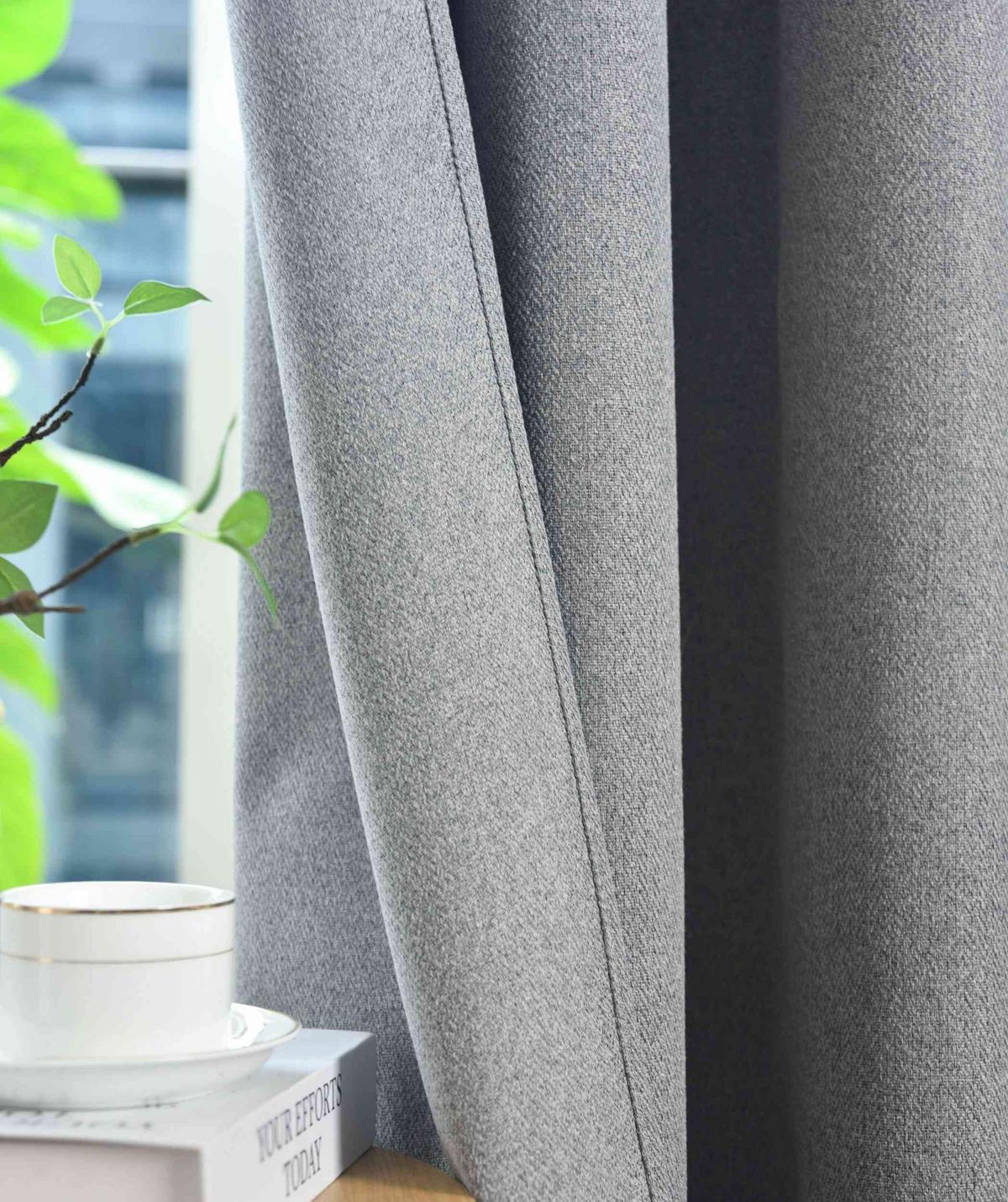 VORHANG 2ER SET »München Dark« HxB 225x145 Grau - Grau, Textil (145/225cm) - Gardinenbox