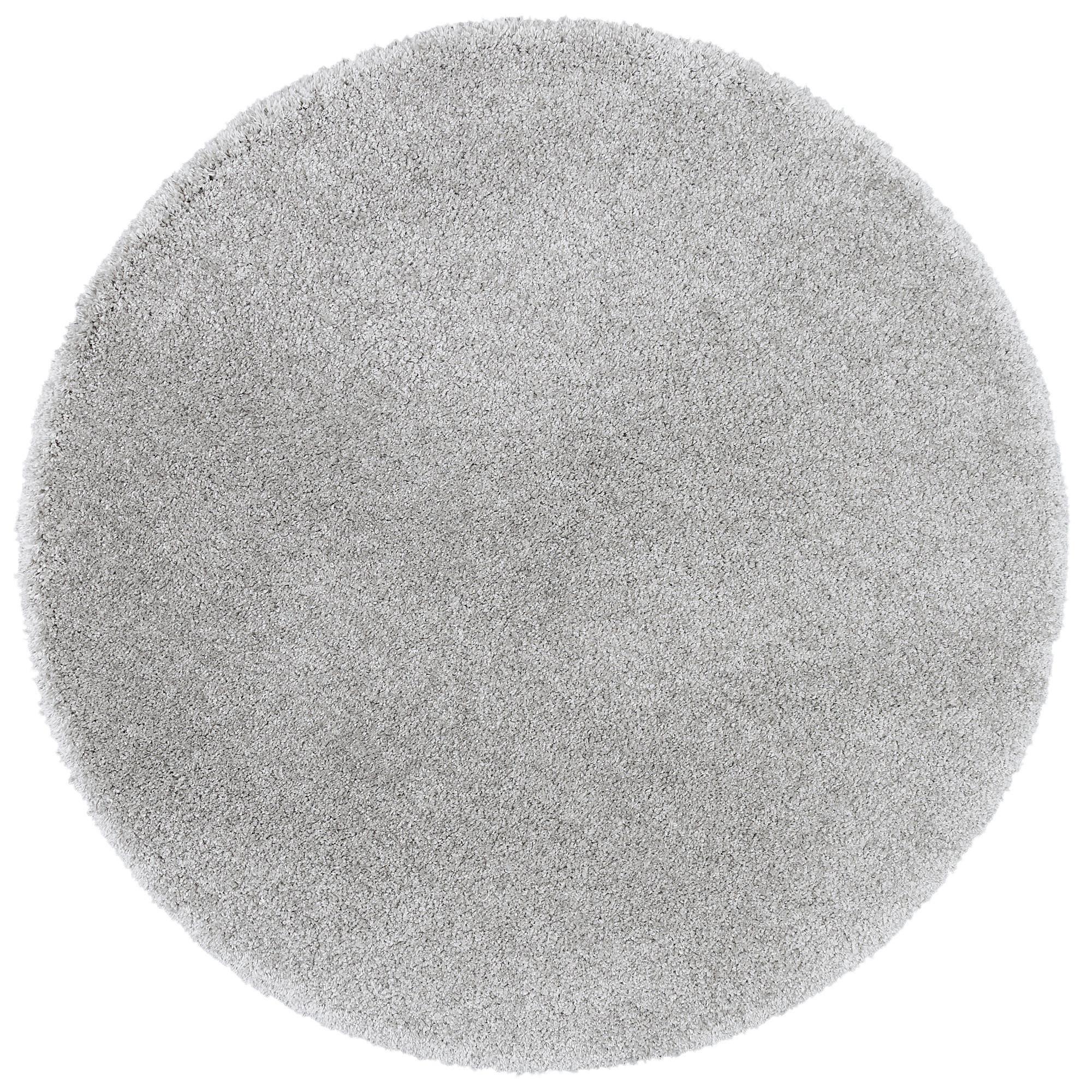 LUXUS HOCHFLOR SHAGGY TEPPICH DREAM RUND - Grau, Textil (133/133cm) - Snapstyle