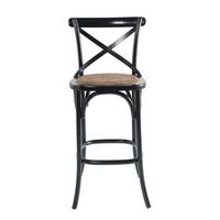 BARHOCKER aus massivholz und wiener geflecht - bistrot 110/50/51 cm - Schwarz, Holz (50/100/53cm) - Signature