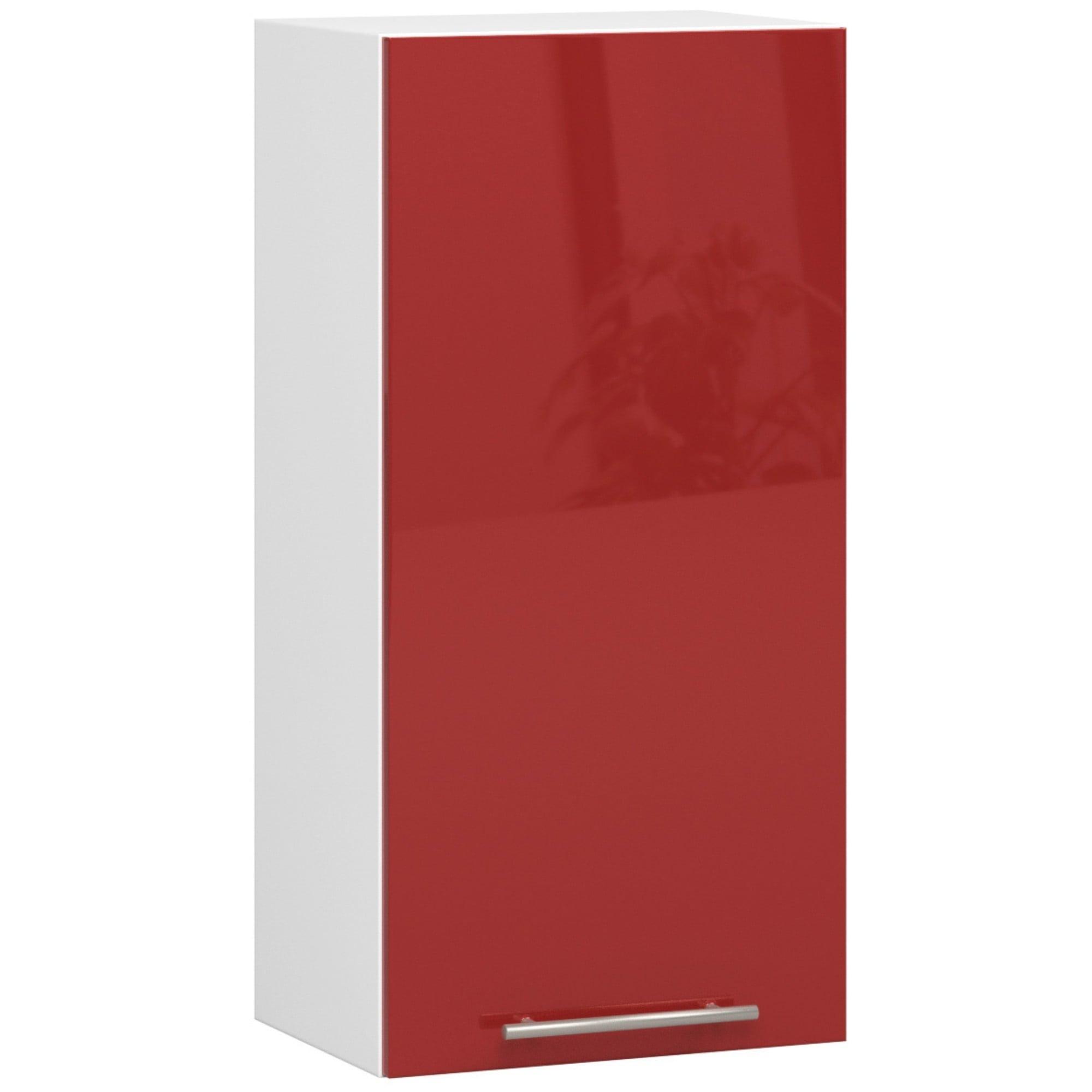 HÄNGESCHRANK Weiß, Rot Glanz 72/40/30 - Rot/Weiß, Holzwerkstoff (40/72/30cm) - RAUMHIRSCH FURNITURE