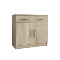KOMMODE PERUGIA 69/70/37 cm mit 2 Schubladen 2 Türen Sonoma Eiche - Hellbraun/Sonoma Eiche, Holzwerkstoff (69/70/37cm) - MASSENO