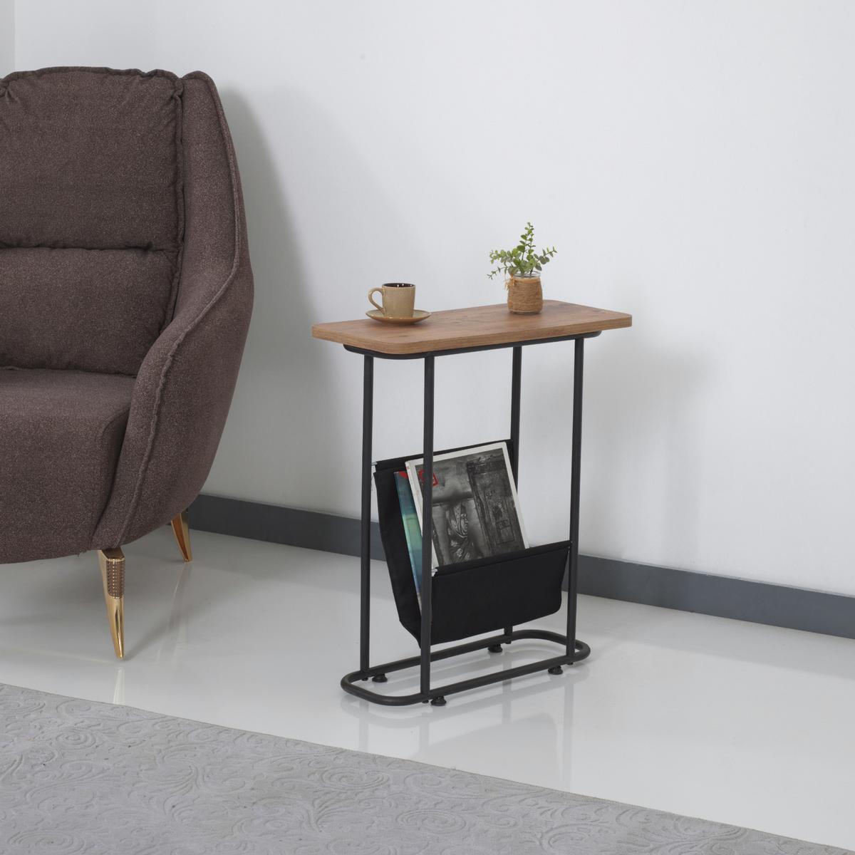 BEISTELLTISCH Bov 55/24/64 - Braun, Holzwerkstoff (24/55/64cm) - [en.casa]