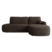 ECKSOFA Loridu O, Seite: Rechts - Schwarz/Braun, Holz/Kunststoff (274/174cm) - MIRJAN24
