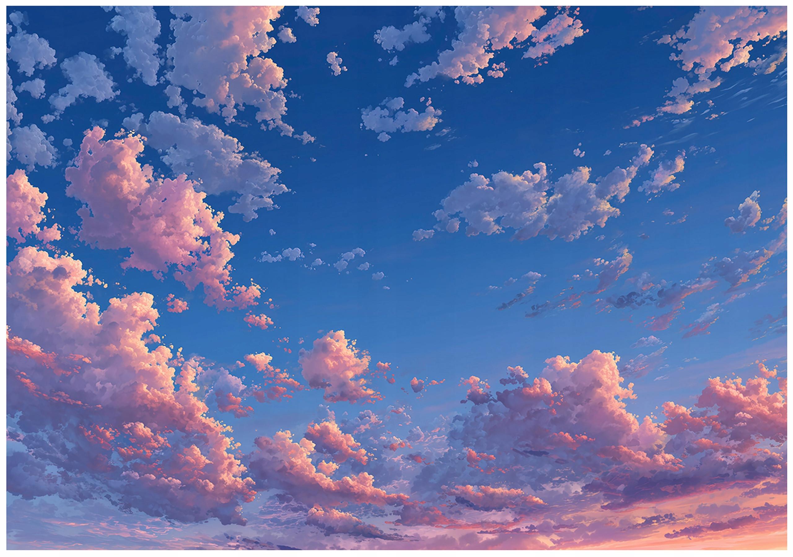 FOTOTAPETE Wolken Himmel Blau 400x280 cm - Multicolor, Papier (400/280cm) - Wallarena