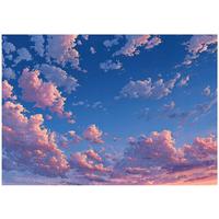 FOTOTAPETE Wolken Himmel Blau 400x280 cm - Multicolor, Papier (400/280cm) - Wallarena