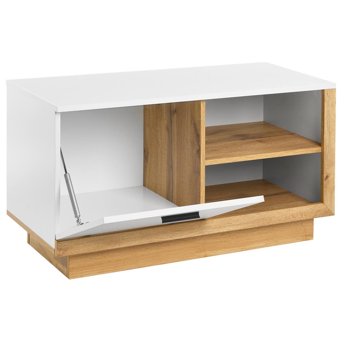 FLUR-SET Weiß Corowa - Hellbraun/Weiß, Holzwerkstoff (90/53/40cm) - Beliani