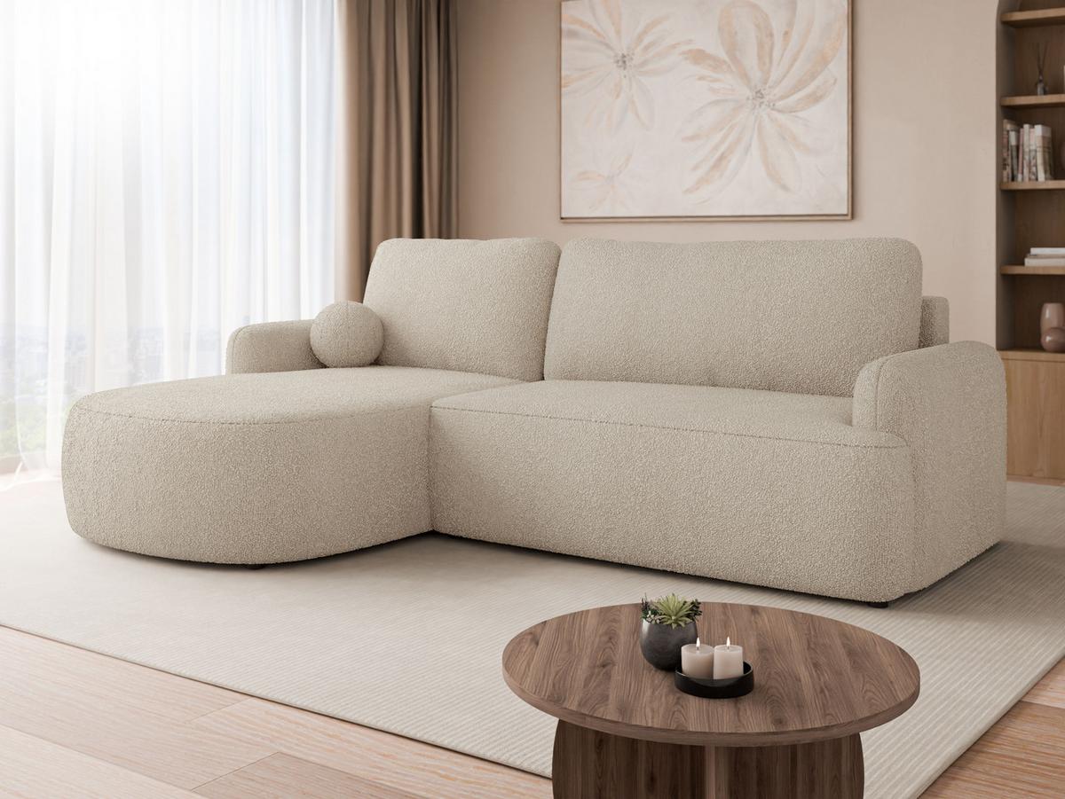 ECKSOFA Loridu Premium, Seite: Links - Schwarz/Naturfarben, Holz/Kunststoff (250/174cm) - MIRJAN24