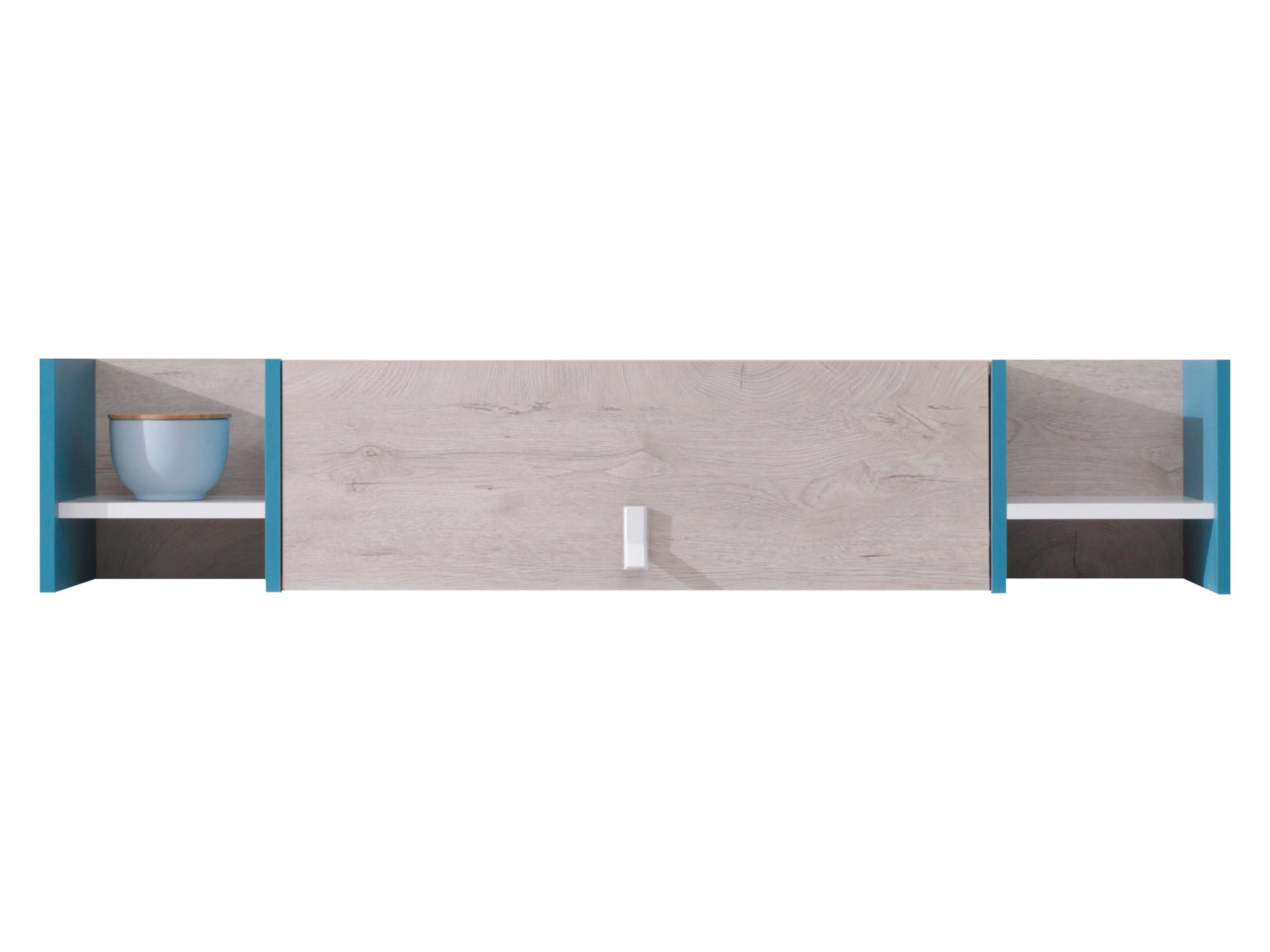 HÄNGESCHRANK Planet 12 - Blau/Eichefarben, Holzwerkstoff (125/25/24cm) - MIRJAN24