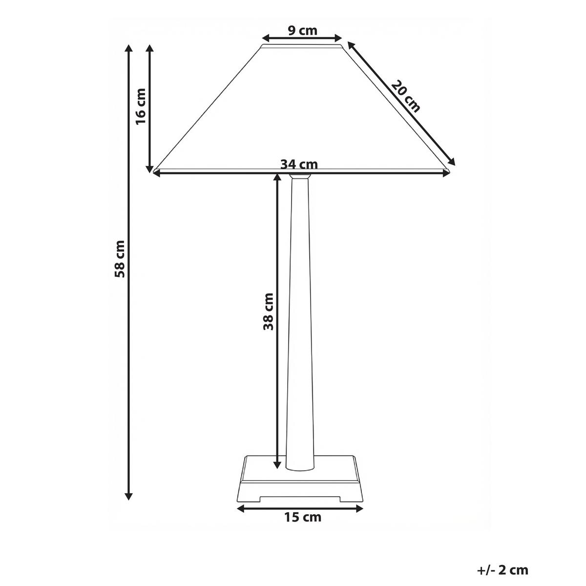 TISCHLAMPE Metall Schwarz Dhud - Schwarz/Weiß, Metall (34/34/58cm) - Beliani