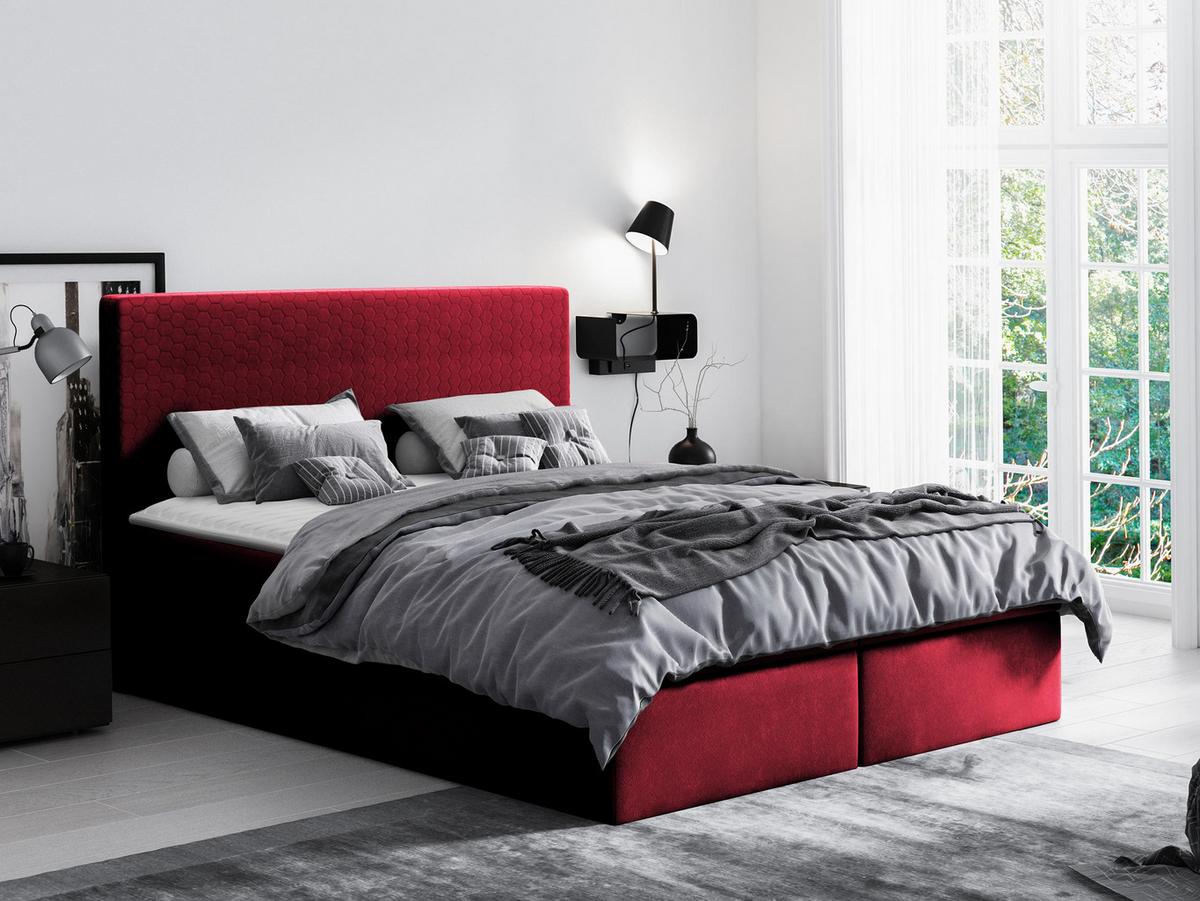 BOXBETT Cosmo - H3 - Rot, Holz (160/200cm) - MIRJAN24