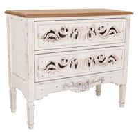 KOMMODE aus Holz 86x38x76 cm - Weiß, Holz (86/76/38cm) - Wanderlust