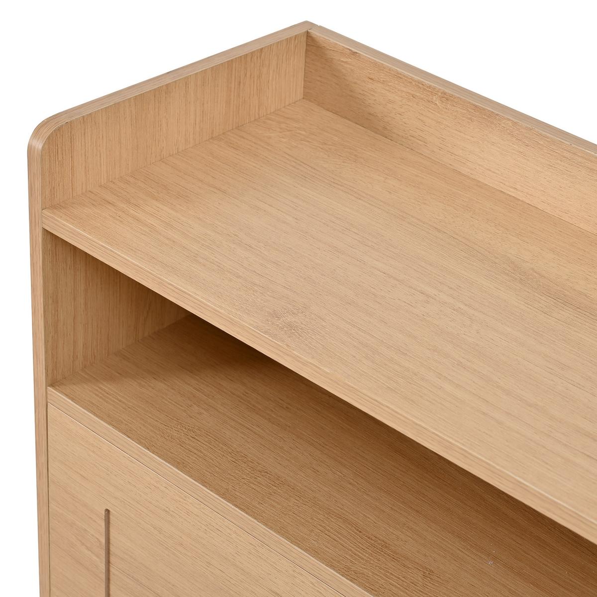 SCHUHSCHRANK mit klappdeckel in natur mit metallgestell, 2 kipper & seitenschrank - Naturfarben, Holzwerkstoff (110/100/24cm) - Urban Meuble