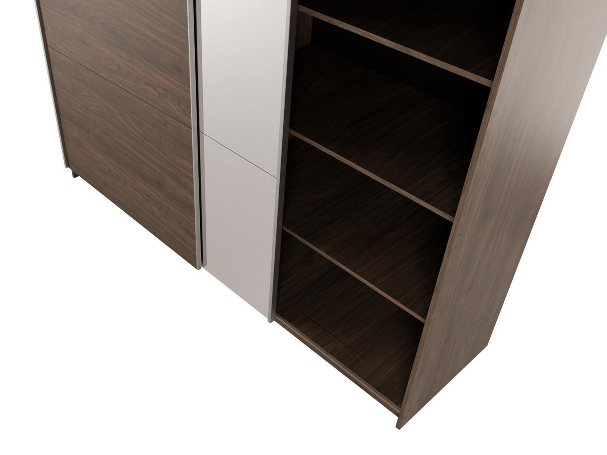 KLEIDERSCHRANK Walnuss Villa 201/207/60 - Walnussfarben, Holzwerkstoff (201/207/60cm) - RAUMHIRSCH FURNITURE