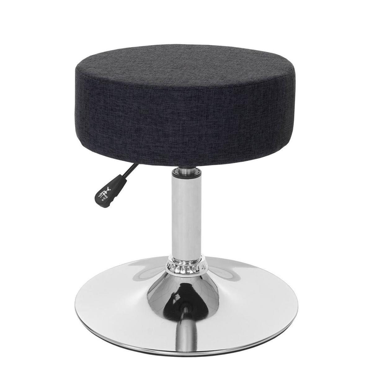HOCKER Anthrazit - Anthrazit, Textil (35/55/35cm) - MCW