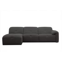 ECKSOFA TRENTO 4-Sitzer, dunkelgrau - Dunkelgrau/Schwarz, Holzwerkstoff/Kunststoff (165/262cm) - Wozimo