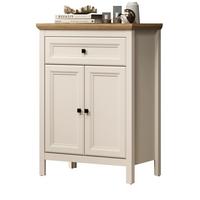 FLURKOMMODE Kaschmir, Stein Eiche Landhaus 70 x 98 cm, Schuhschrank mit Soft-Close - Kaschmir/Eichefarben, Holzwerkstoff/Kunststoff (70/98/41cm) - Top.Furn