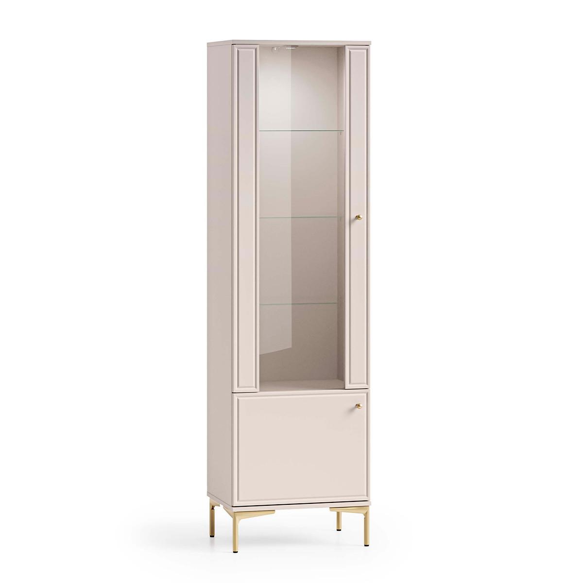 VITRINE Sélène Kaschmir - Beige, Holzwerkstoff (54/190/40cm) - Petits-meubles