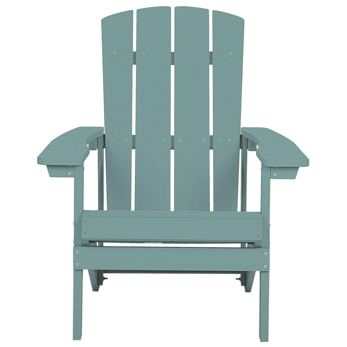 GARTENSTUHL Kunstholz türkis Adirondack - Türkis, Kunststoff (75/88/88cm) - Beliani