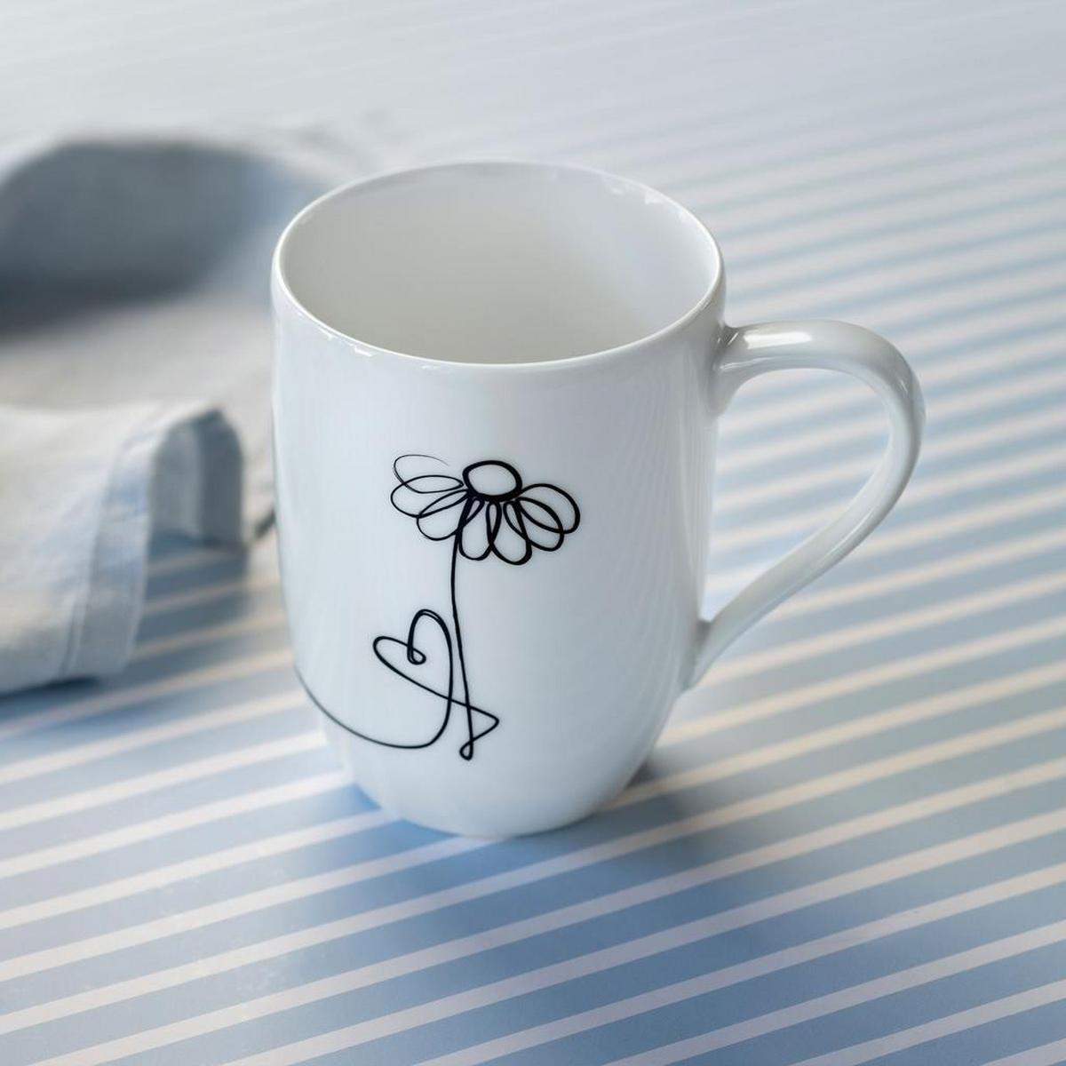 STATEMENT LINES BECHER 'FAMILY' Statement Lines Becher weiß 290 ml - Weiß, Keramik (0.29L) - Villeroy & Boch