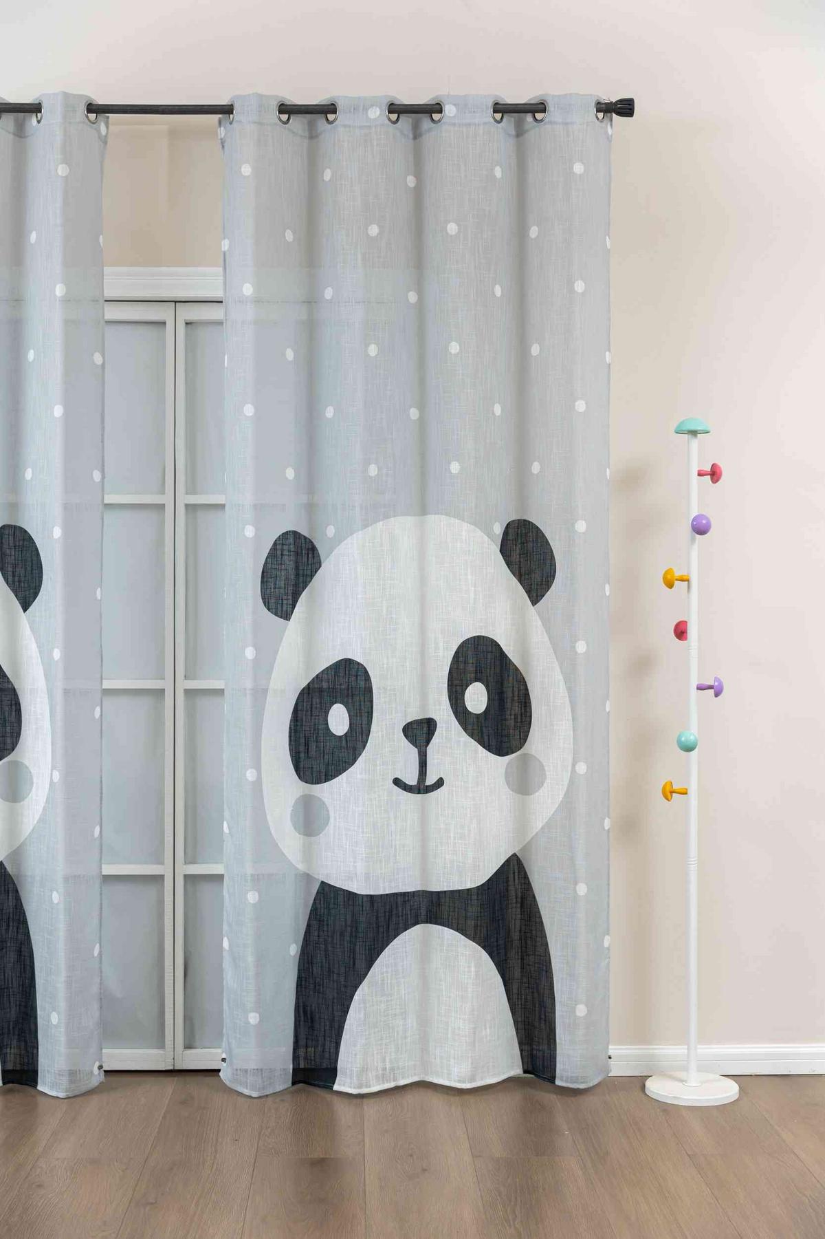 VORHANG 2ER SET SEOUL HxB 245x140 cm Panda - Weiß, Textil (140/245cm) - Gardinenbox
