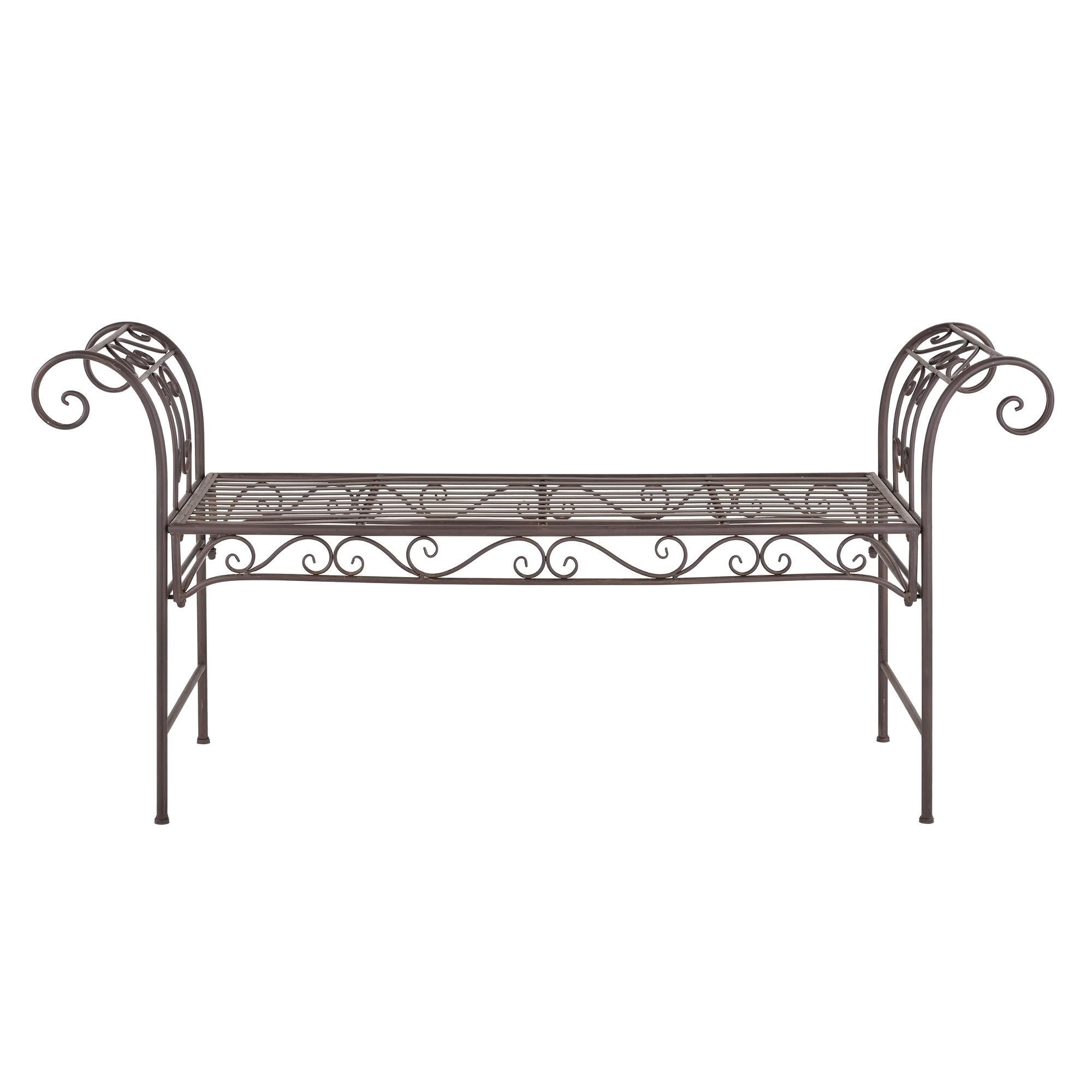 GARTENBANK Cossila - Braun, Metall (147/70/46cm) - [en.casa]